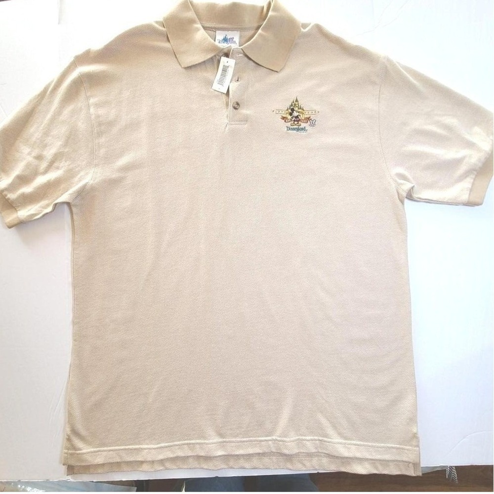 Disneyland Resort Polo Shirt Extra Large XL Tan First Place Est. 1955 - Picture 2 of 6